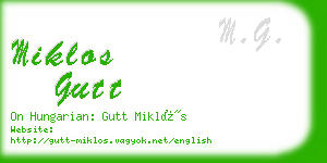 miklos gutt business card